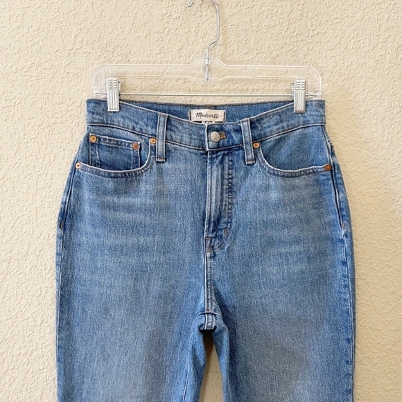 Madewell Perfect Vintage Jeans Raw Hem High Rise Classic Casual Preppy Denim 26 - Picture 6 of 13